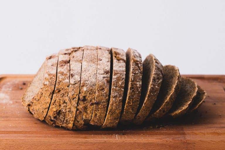 wholegrain or spelt bread baked cut into slices