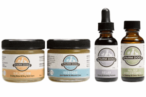 GMO-free canine natural remedies from Farm Dog Naturals with white background