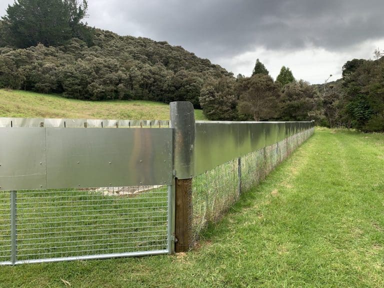 The possum-proof fence around Gentle World's newest garden bed in New Zealand