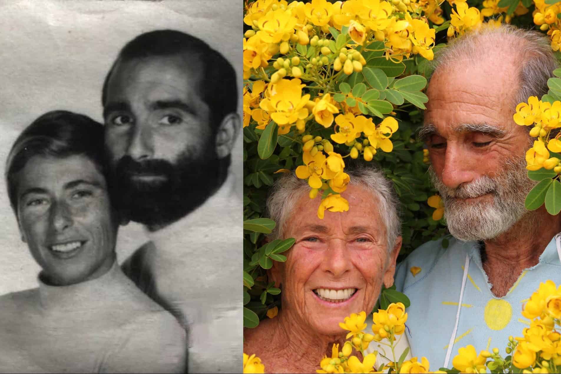 A double portrait of Gentle World's founders, then and now